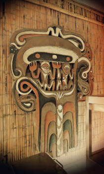 Wall art by the desert station (likely from the Montreal Kon-Tiki)